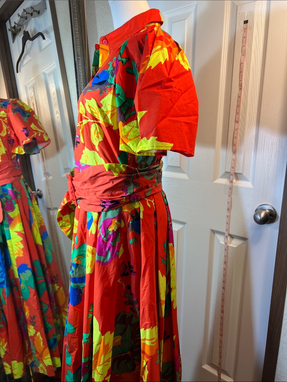 Christopher John Rogers Red Floral Maxi Dress with Multicolor Print - Picture 6 of 11